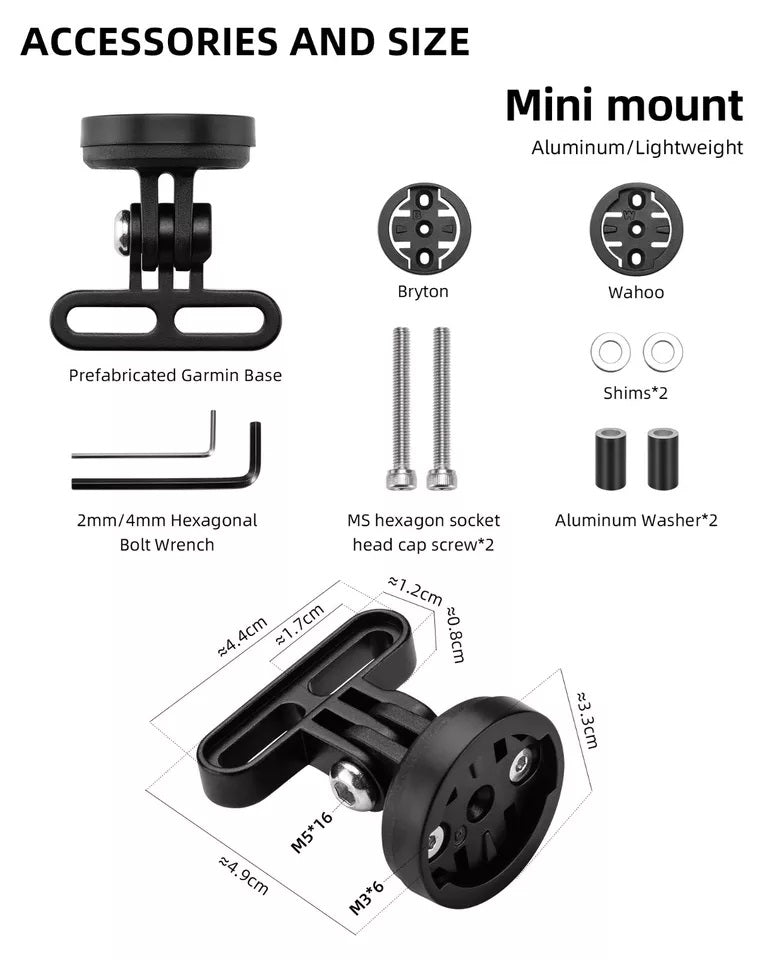 ROCKBROS nosač biciklističkog računala za Garmin Bryton Wahoo GPS držač upravljača aluminij