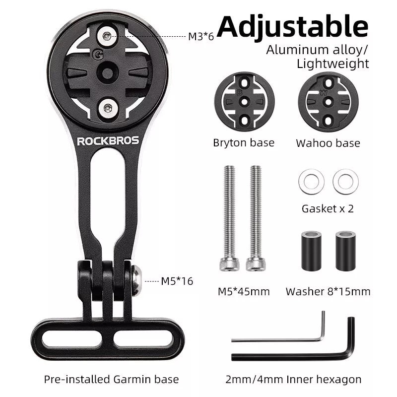 ROCKBROS nosač biciklističkog računala za Garmin Bryton Wahoo GPS držač upravljača aluminij
