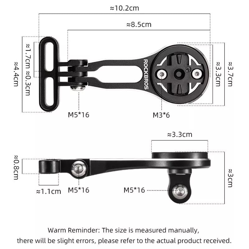 ROCKBROS nosač biciklističkog računala za Garmin Bryton Wahoo GPS držač upravljača aluminij