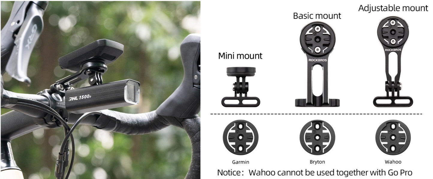 ROCKBROS nosač biciklističkog računala za Garmin Bryton Wahoo GPS držač upravljača aluminij